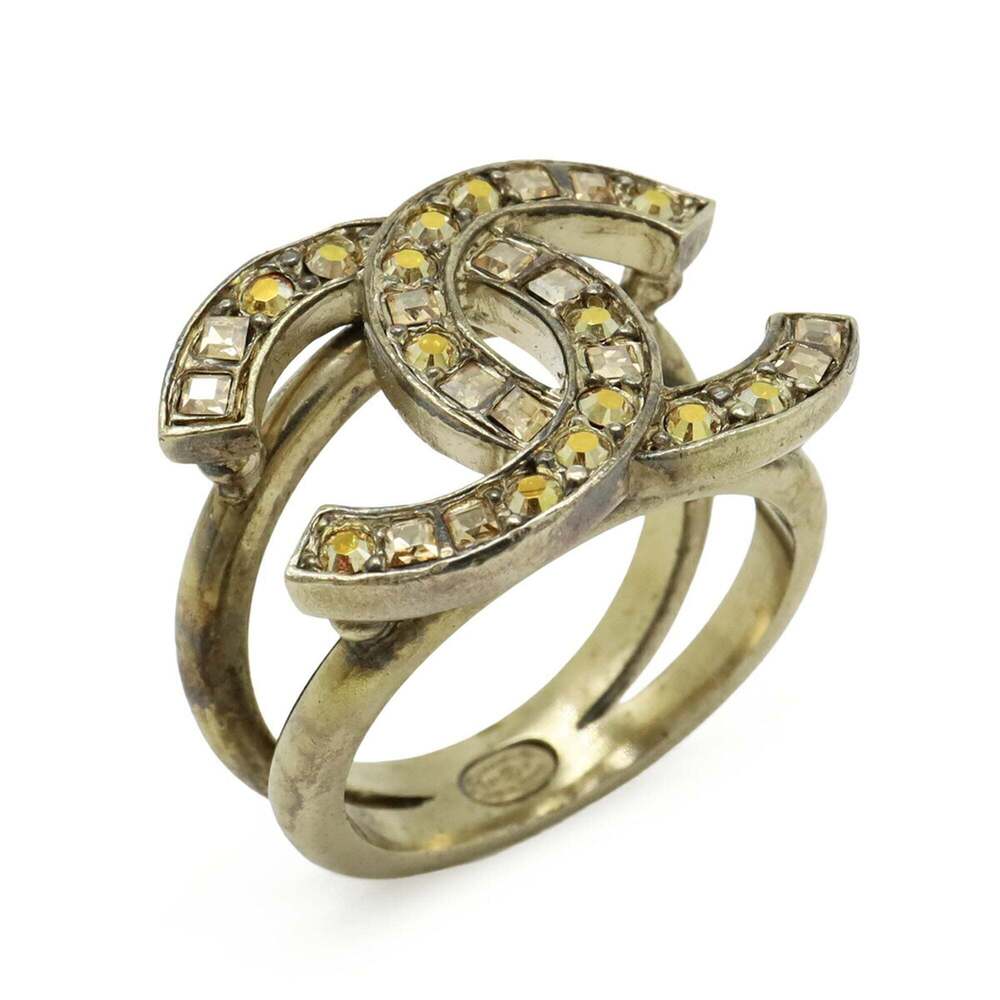 CHANEL Gold Logo Ring - Picture 1 of 9